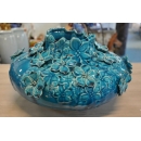  y15765 立體雕塑.擺飾 立體擺飾系列-器皿.花器系列  藍色立體花朵造型花瓶